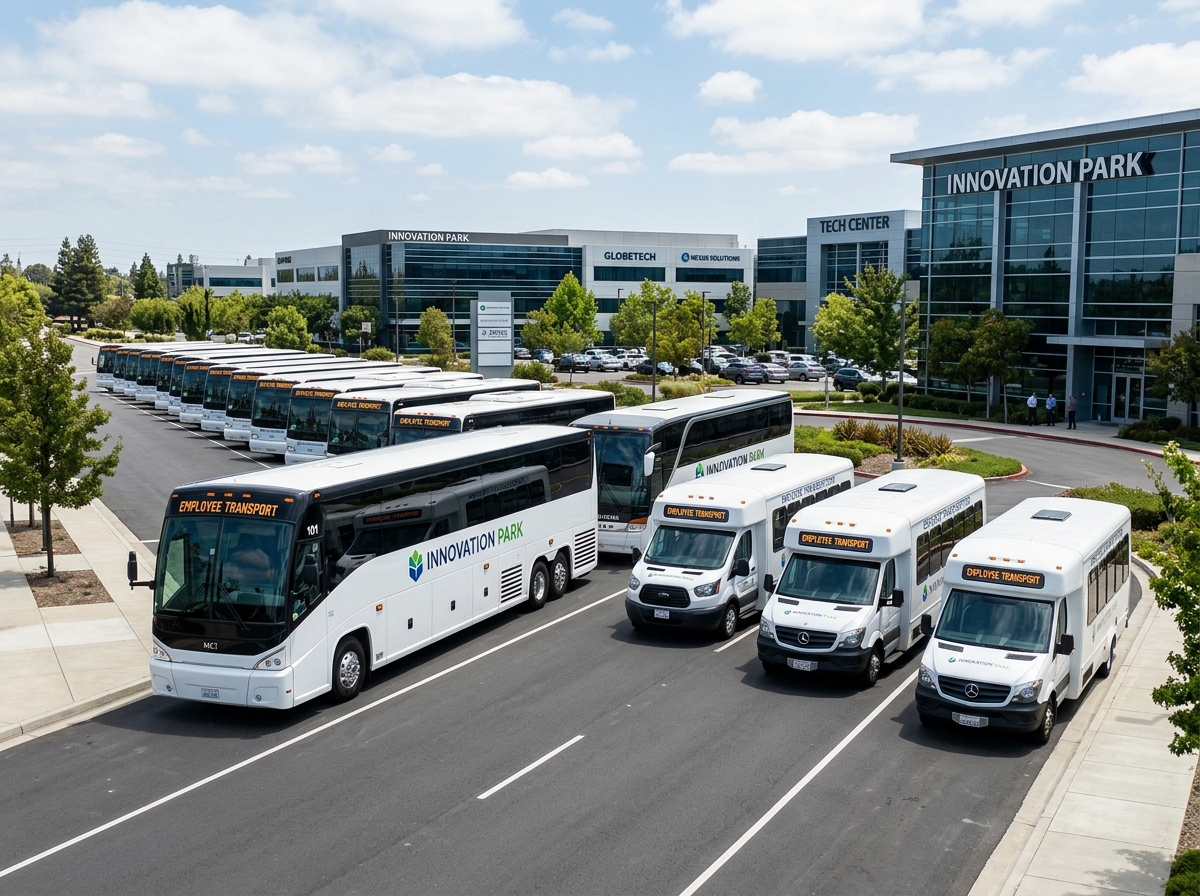 Modern fleet for employee transportation