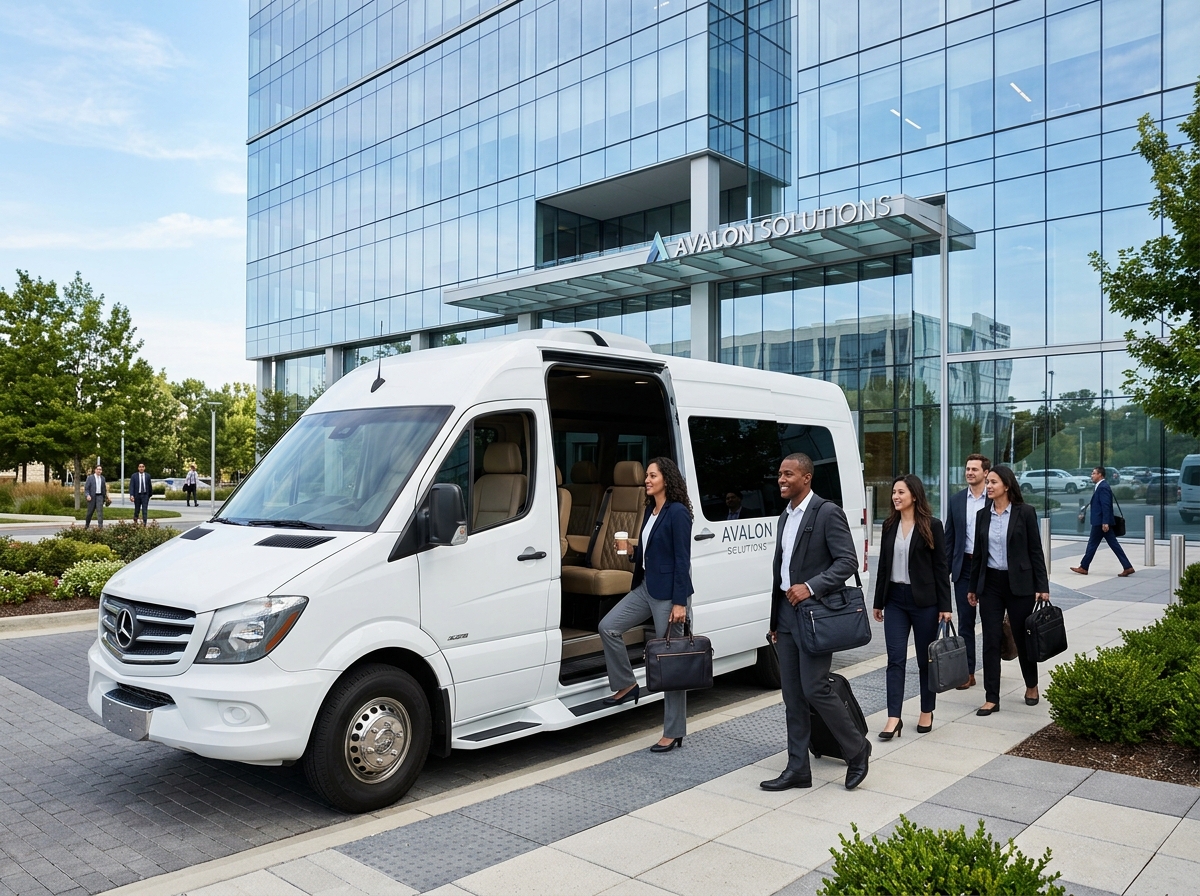 Point-to-point corporate pick up and drop transit